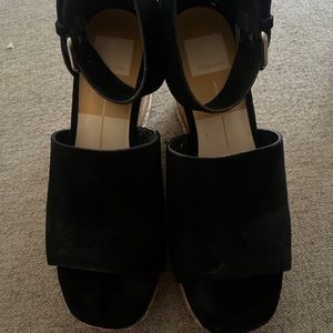 Suede Dolce Vita Wedges- Black